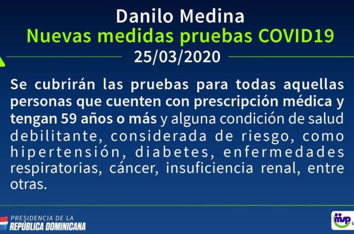 Estas son las nuevas medidas adoptadas por el Presidente Danilo Medina ante el Coronavirus