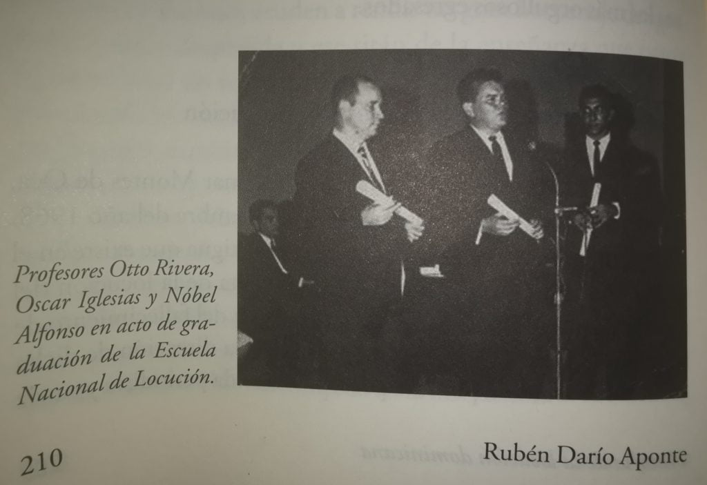 Primeras escuelas para locutores; Héctor J. Díaz, Academia Comercial Duarte, Escuela Nacional de Locución y Profesor Otto Rivera