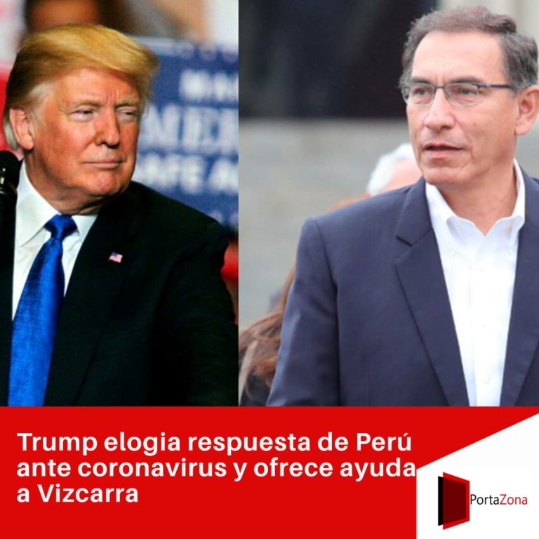Trump elogia respuesta de Perú ante coronavirus y ofrece ayuda  a Vizcarra