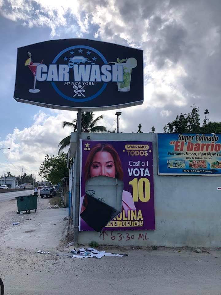 Destruyen publicidad de candidata a diputada por Santo Domingo Este