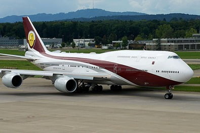 ¿Sabías qué el emirato de Catar puso a la venta un Boeing 747-8i que funciona como jet privado de negocios y que forma parte de la flota real?