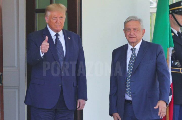 Donald Trump recibió a López Obrador en la Casa Blanca