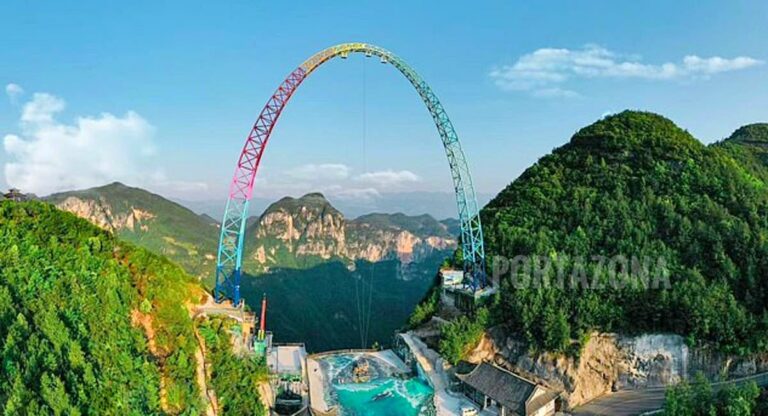 China inaugura el columpio más alto del mundo