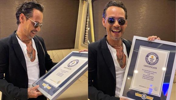 Marc Anthony recibe el RÉCORD GUINNESS por más premios LO NUESTRO