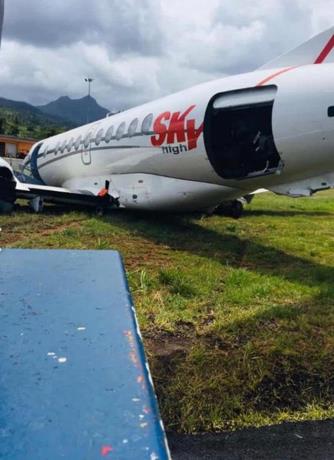 Se accidenta en Dominica un avión que salió de Las Américas; no se reportan lesionados